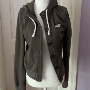 Hollister button front sweat jacket